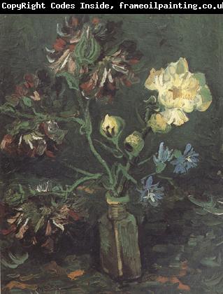 Vincent Van Gogh Vase with Myosotis and Peonies
